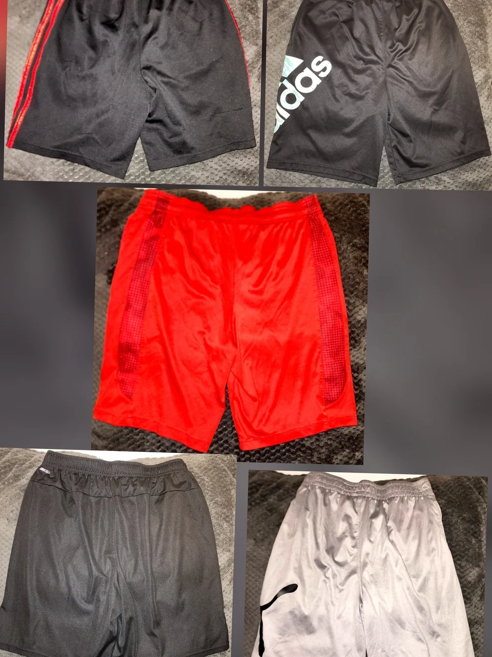 Puma Kids Black, Purple & Red Athletic Shorts Set